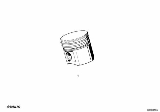 Mahle piston for BMW E28, E24, E23 (OEM 11251310679). Original BMW