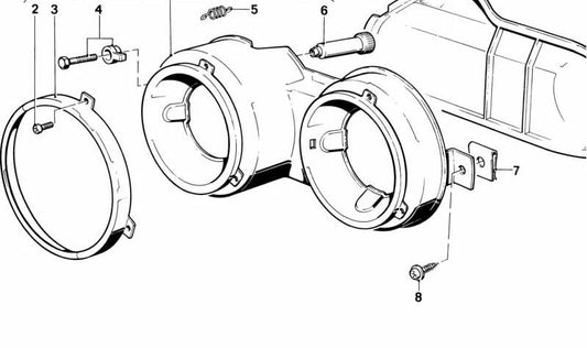 Cubierta izquierda OEM 51711826097 para BMW E12 (modelos: 518, 518i, todos los códigos de motor y transmisión compatibles). Pieza original BMW.