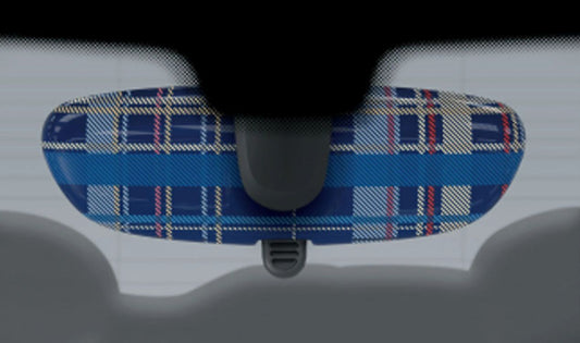 Blaue Innenspiegelabdeckung OEM 51162353314 für MINI F56, F55, Clubman F54, Cabrio F57, Countryman F60... und mehr. Originaler MINI.