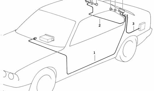 Cable de antena 4300MM OEM 65258375177 para BMW Serie 3 E36 (316i, 318i)… y más. Original BMW.