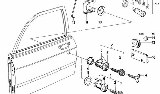 Base per BMW 5 E12 Serie (OEM 51211814989). BMW originale