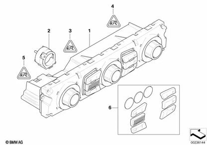 Unidade de controle de ar condicionado alto para BMW 6 E63N Series, E64N (OEM 64119248711). BMW original