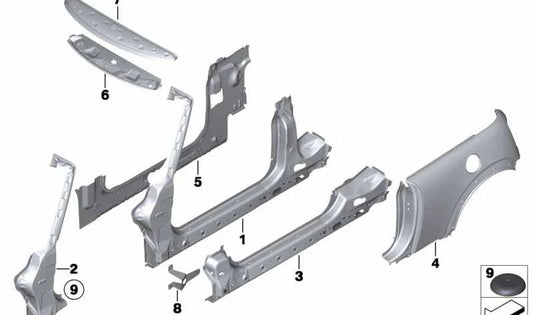 Cortaviento superior OEM 41327132752 para MINI Cabrio R52, R57, R57 LCI. Original MINI.