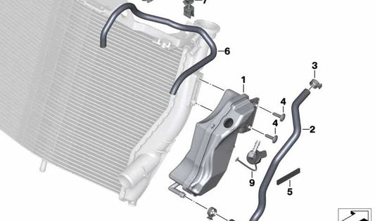 Clipe de borda OEM 17138561418 para Moto BMW S 1000 XR (K49) 2015-2019. BMW Motorrad original.