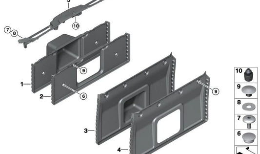 Revestimiento mampara maletero OEM 51477224931 para BMW F06, F12, F13. Original BMW.