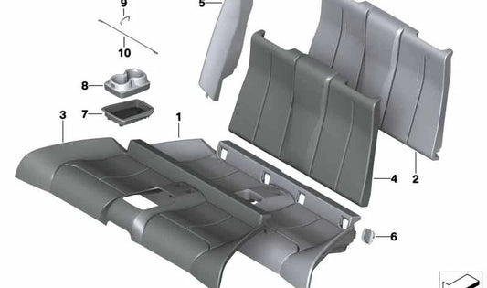 Partie du siège BMW 2 F23 (OEM 52207315732). BMW d'origine