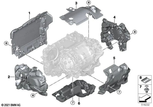 Unter akustische Kapsel für die BMW 5 G60 -Serie, 7 G70 -Serie, i20 (OEM 17739468734). Original BMW.