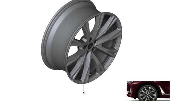 Llantas de aleación 22" Orbitgrau 9,5Jx22 ET32 OEM 36105A1F502 para BMW X7 G07. Llantas originales BMW, diseño deportivo y elegante, compatibles exclusivamente con este modelo.