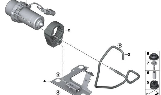 Soporte de sensor de freno OEM 34336874332 para BMW G30, G31, G38, G11, G12. Original BMW.