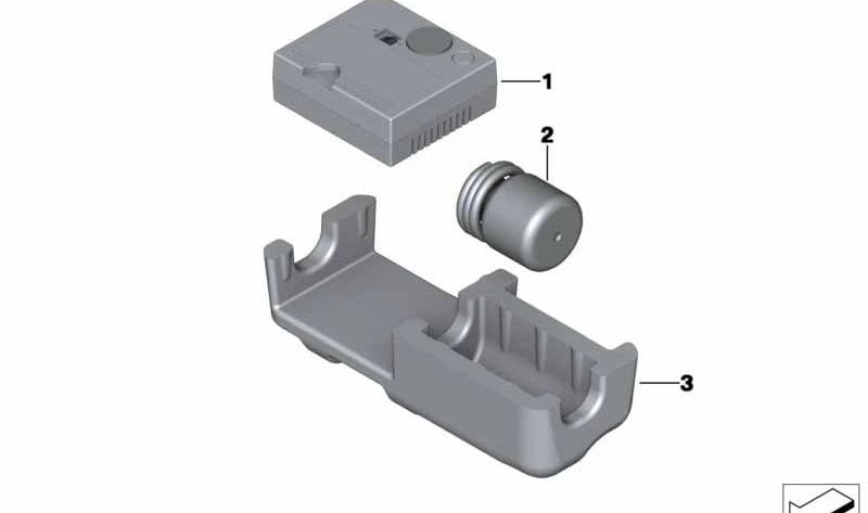 Bandeja soporte para sistema de movilidad OEM 71106792858 para BMW E81, E87, E87N y E84. Accesorio original BMW ideal para organizar y transportar el kit de movilidad en el maletero.