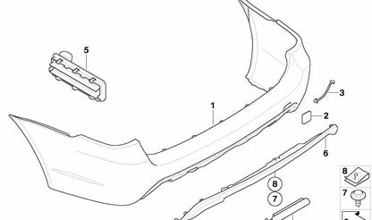 Tapa de remolque OEM 51127897269 para BMW Serie 5 Touring E61 (2004-2010). Original BMW