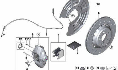 Fender esquerdo para BMW F87, F80, F82, F83 (OEM 34208053265). BMW original
