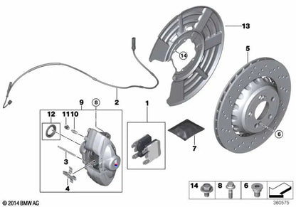 Right mudguard for BMW F87, F87N, F80, F80N, F82, F82N, F83, F83N (OEM 34208053266). Original BMW.