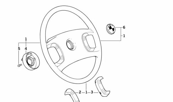 Botón señal izquierdo OEM 32331160270 para BMW E36 {316g, 316i (CA11, CA12, CA21, CA22, CA38, CA48, CA71, CA72, CA81)}. Original BMW.