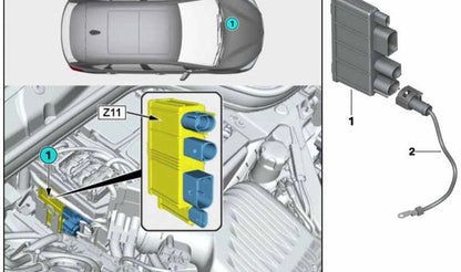 Módulo de suministro integrado OEM 12638644475 para BMW F45, F48, F39, F55, F56, F57, F54. Original BMW.