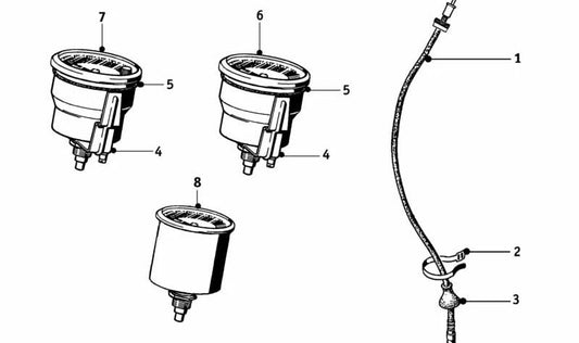 **Cuadro de instrumentos / Velocímetro OEM 62128080076 para BMW E30**. Original BMW.