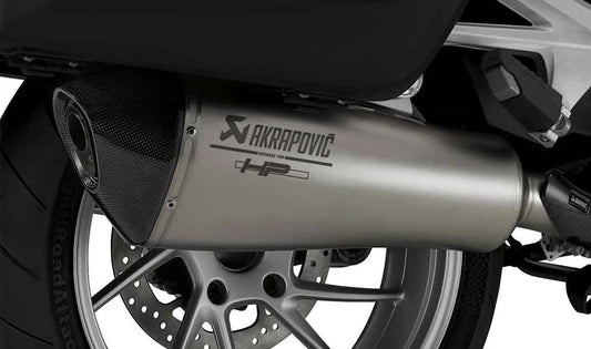 Silenciador deportivo HP OEM 77118392780 para motos BMW R1200RT, R1250RT. Original BMW Motorrad.