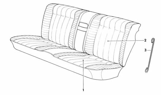 Funda de Asiento de Tela para BMW Serie 5 E34 (OEM 52208143674). Original BMW