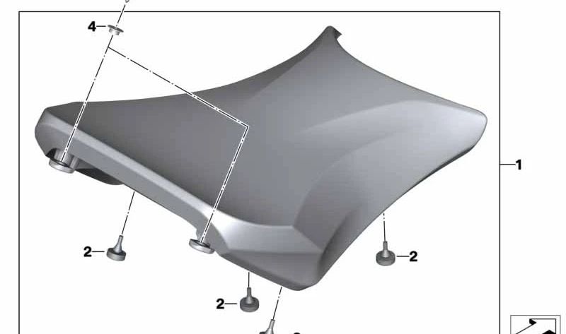 Cap avec collier OEM 52538521734 pour les motos BMW R 1200 RT, F 800 GT, S 1000 RR ... et plus. BMW original Motorrad.