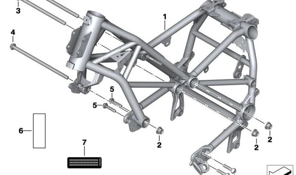 Rotuló indicativo "Instrucción Ruido" OEM 71221688433 para motos BMW R 1200 R, R 1250 R. Original BMW Motorrad.