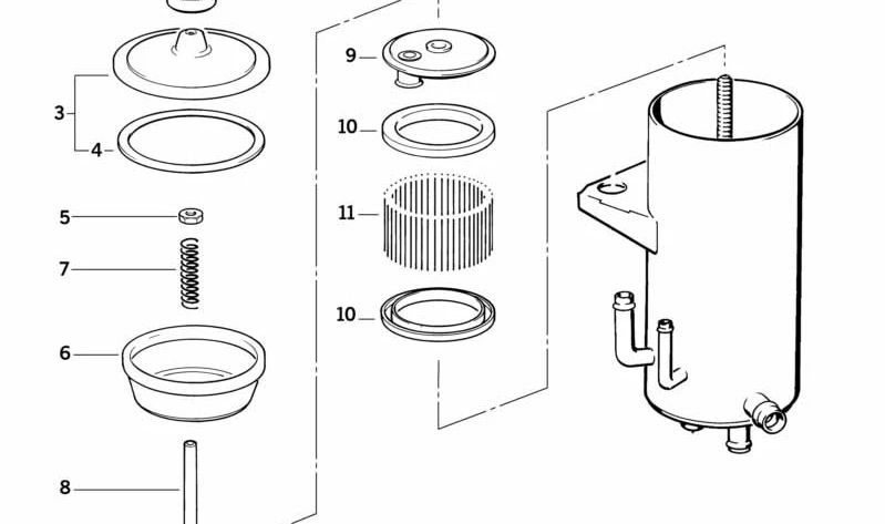 Tapa de cierre OEM 32411141132 para BMW E31, E32, E34. Recambio original BMW. Ideal para el depósito de aceite o sistema de dirección asistida. Fácil de buscar como "tapón depósito BMW".