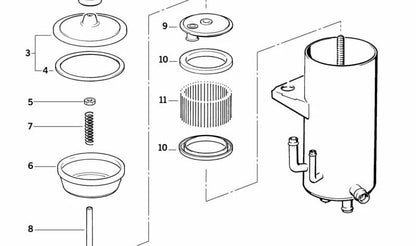 Tapa de cierre OEM 32411141132 para BMW E31, E32, E34. Recambio original BMW. Ideal para el depósito de aceite o sistema de dirección asistida. Fácil de buscar como "tapón depósito BMW".