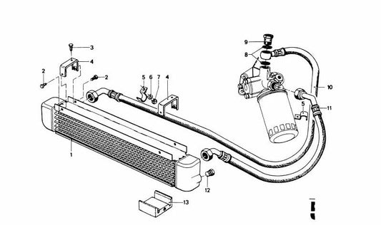 Radiador OEM 17211112794 para BMW 114 y 114 turbo (código 2002) con motor M10. Compatible con modelos fabricados entre 01/1974 y 06/1975. Original BMW.