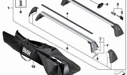 Juego de tornillos de fijación OEM 82792357349 para BMW F20, F21, F22, F87, F30, F34, F80, F32, F36, F82. Para instalar baúl o barras de techo. Original BMW.