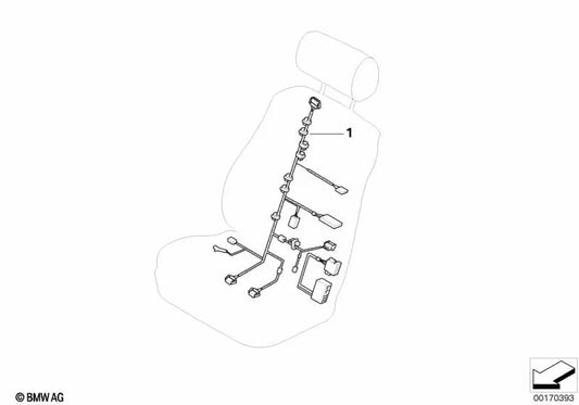 Fahrersitzkabelbaum für BMW E63, E63N (OEM 61129142453). Original BMW.