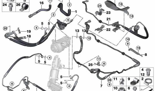 Expansion sleeve for BMW X5 E70 (OEM 32416782291). Original BMW