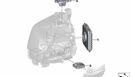 Módulo LED luz diurna izquierda OEM 63117494851 para BMW Serie 2 F22 LCI, F23 LCI, F87 M2 LCI… y más. Original BMW.