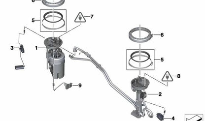 Sensor de presión de combustible para BMW X5 F15 (OEM 16147426702). Original BMW