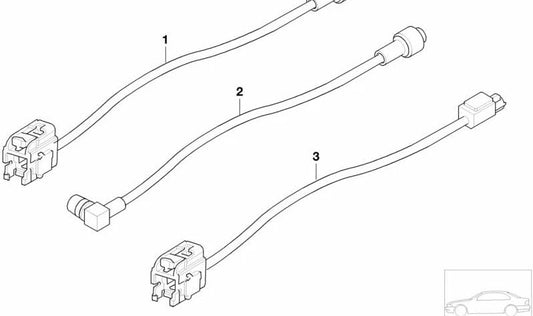 Cable de antena audio/vídeo 1520mm OEM 61126916298 para BMW E39. Original BMW.