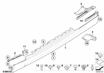 Clip de distancia para BMW E88 (OEM 51777178198). Original BMW