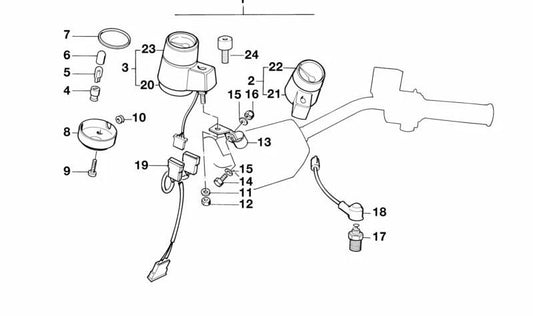 Teletermómetro OEM 62132305075 para motos BMW K100, K75, K75 RT... y más. Original BMW Motorrad.
