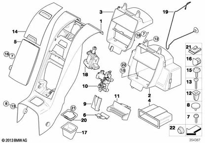 Housing for BMW Z4 E85, E86 (OEM 51467110234). Genuine BMW
