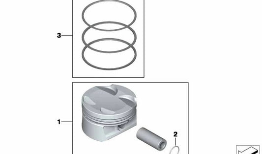 Anillo de muelle OEM 11257534702 para MINI R56, R56 LCI, Clubman R55, Cabrio R57, Coupé R58, Roadster R59, Countryman R60, Paceman R61... y más. Original MINI.