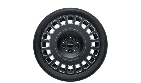 Llanta de aluminio JCW Rallye Spoke 964 18" Frozen Midnight Grey OEM 36115A615F2 para MINI F66, F65, Cabrio F67... y más. Original MINI.