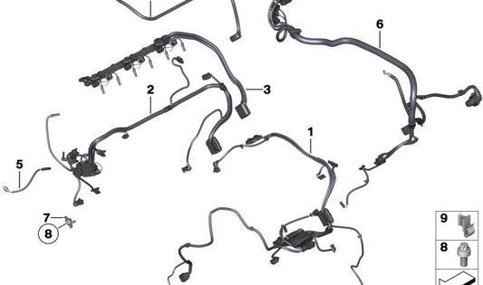 Motorkabelgurtübertragungsmodul für BMW 3 E90N -Serie, E91N, E92N, E93N (OEM 12537598051). Original BMW.