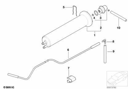 Tubo de vácuo para BMW Série 5 E39, Série 7 E38, X5 E53, Z8 E52 (OEM 13321437692). BMW original