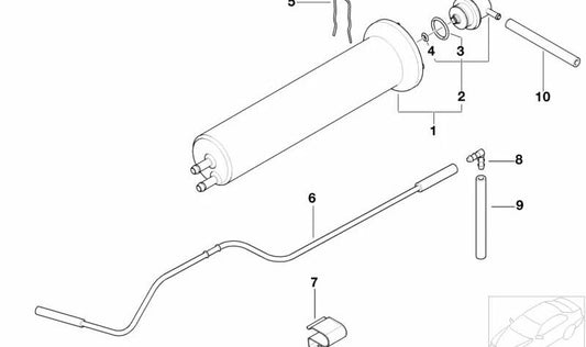 Conducto de tubo flexible OEM 11747797115 para motos BMW R1200GS, R1200RT, S1000XR, F800GS, G310R... y más. Original BMW Motorrad.