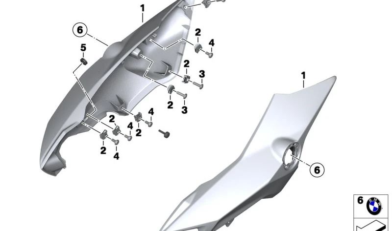 Tubo de admisión derecho OEM 46638549802 para BMW Motorrad F 800 R (FK73) 2014-2019. Repuesto original BMW Motorrad.
