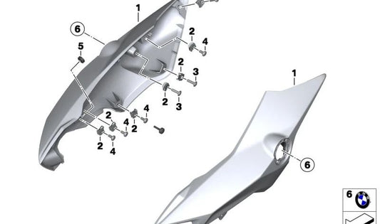 Tubo de admissão direita do OEM 46638549802 para BMW Motorrad F 800 R (FK73) 2014-2019. Substituição original BMW Motorrad.