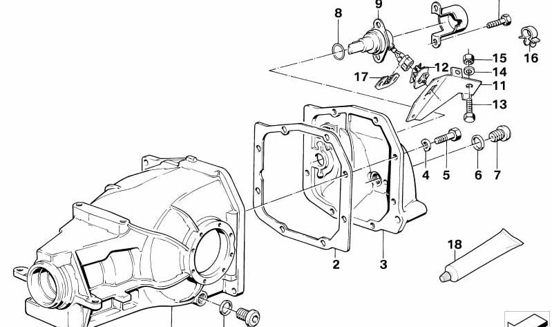 Soporte para BMW E34, E32 (OEM 61131382510). Original BMW