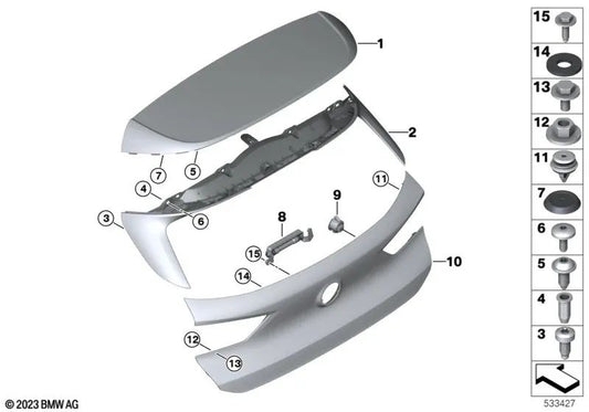 SPOILER GALE arrière pour BMW X2 F39 (OEM 51627423862). BMW d'origine