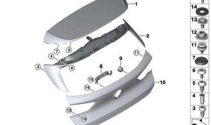 Nut Remacked Nut 07149174618 para BMW F45, F46, U06, F07, F10, F11, F18, F06, F12, F13, F02, F48, F49, F39, G01, G08, F97, G05. BMW original.