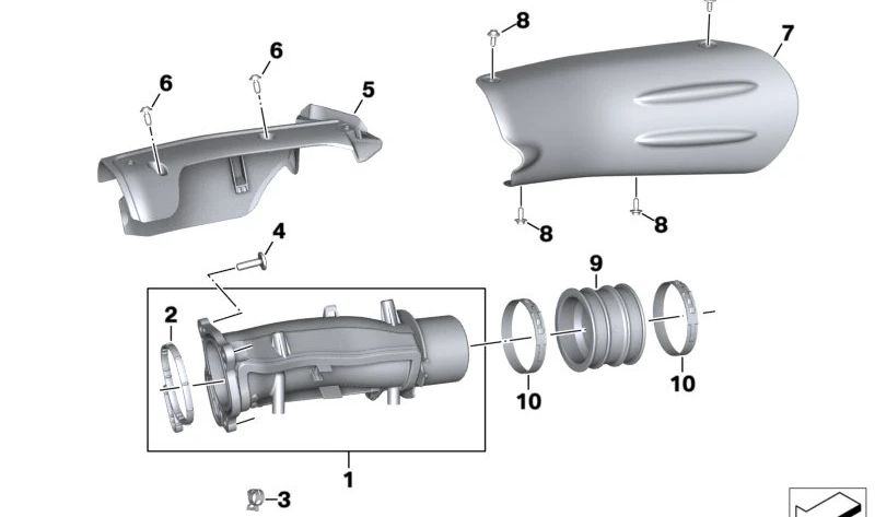 CROMO Lado esquerdo depoint OEM 11619444799 Para motocicletas BMW R18, R18 Classic, R18 B, R18 Transcontinental. BMW Motorrad original.