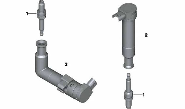 Bobina de encendido derecha OEM 12137715858 para BMW Motorrad R nineT (RK21), R 1200 GS (RK25), R 1200 GS Adventure (RK25), HP2 Sport (RK29), A73. Original BMW Motorrad.