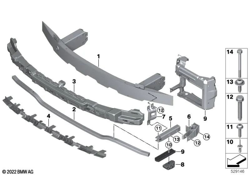 Front shock absorber for BMW 3 Series G20N, G21N (OEM 51115A1BF71). Original BMW