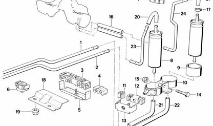 Distanciador para BMW E31 (OEM 16121180339). Original BMW